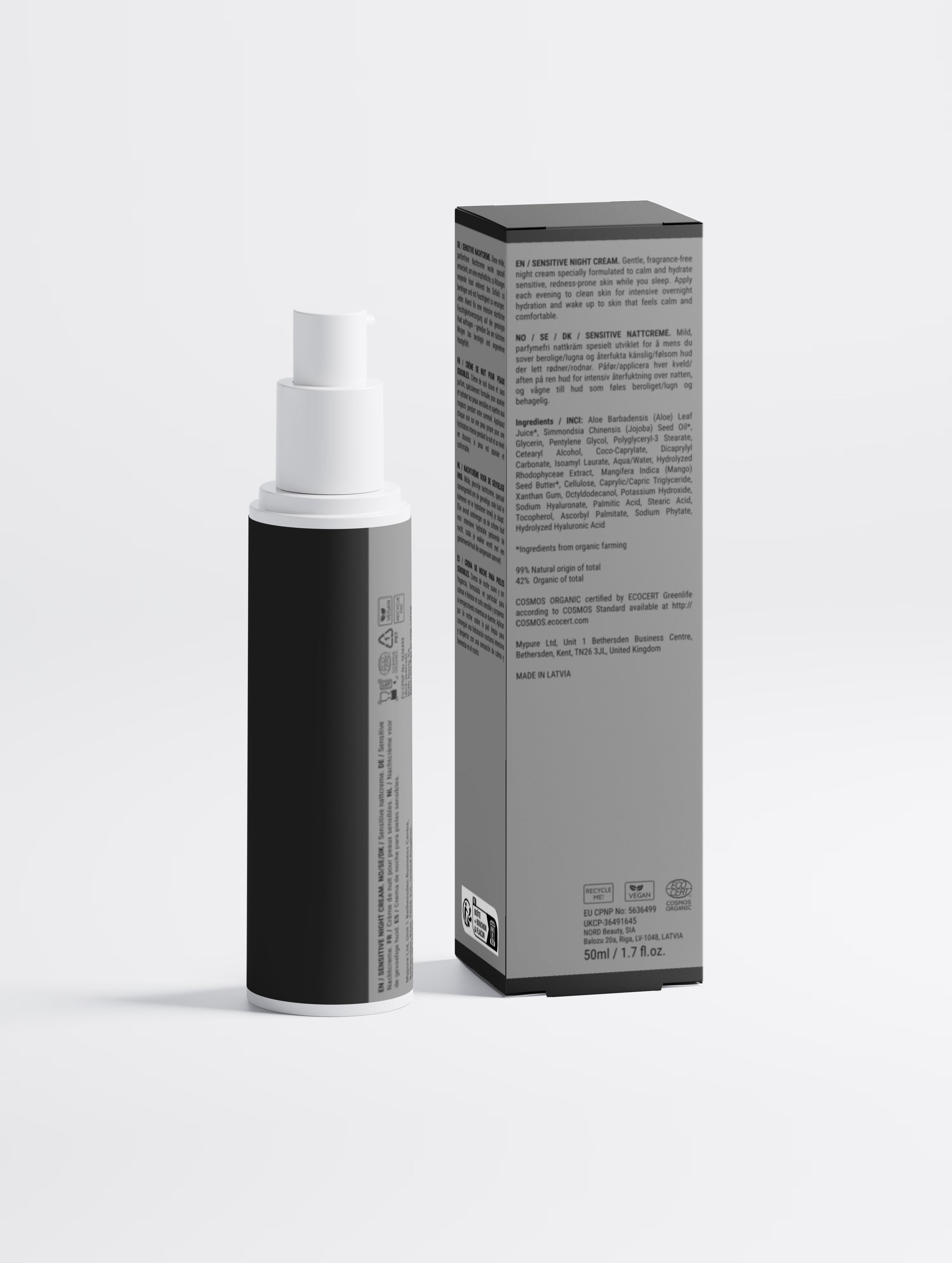 Sensitive Skin Overnight Cream, Fragrance-Free