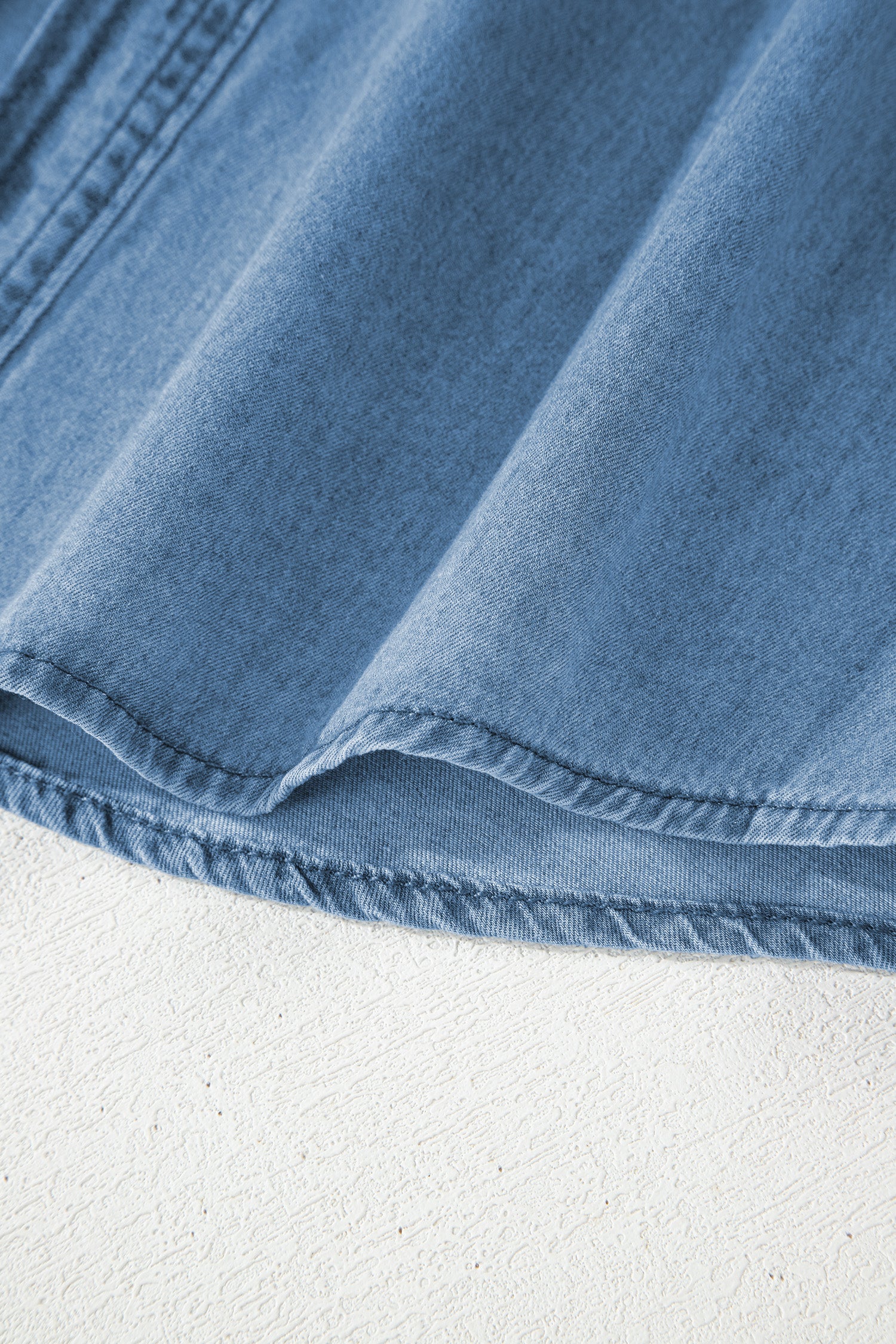 Myosotis Buttoned Down Slim Denim Shirt