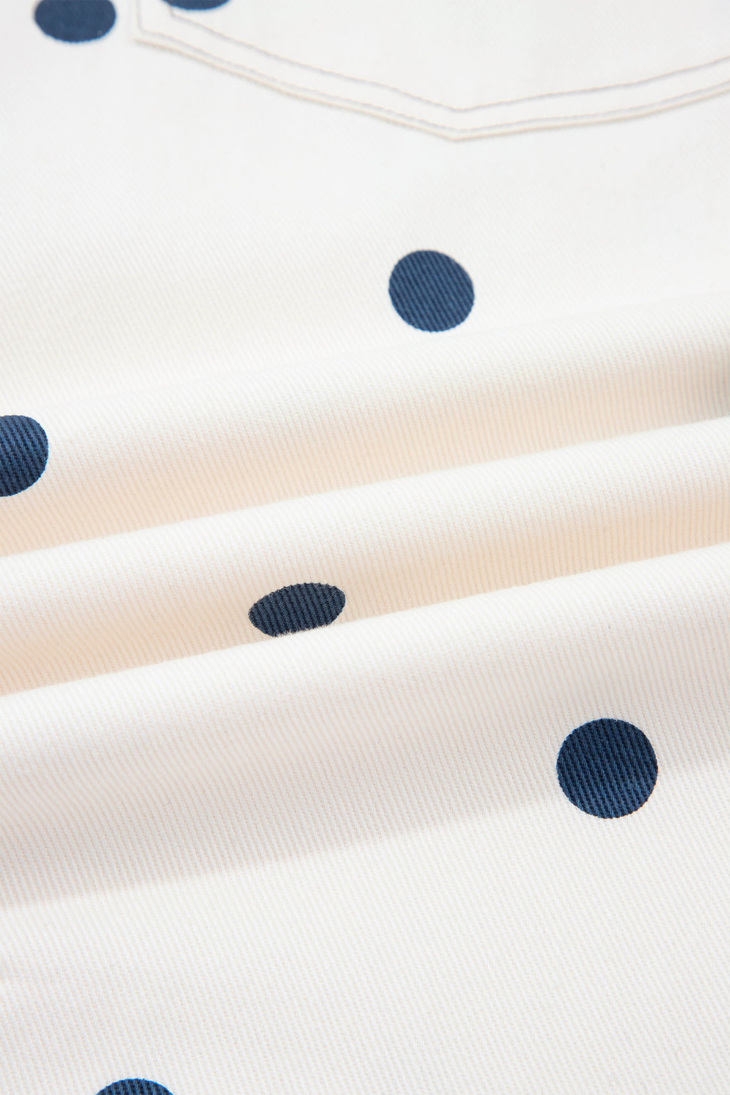 Jet Stream Polka Dot Print Bib Pocket Denim Barrel Overalls Jumpsuit