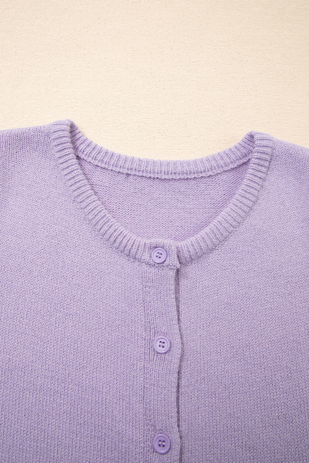 Orchid Petal Short Sleeve Soft Cardigan Sweater T Shirt