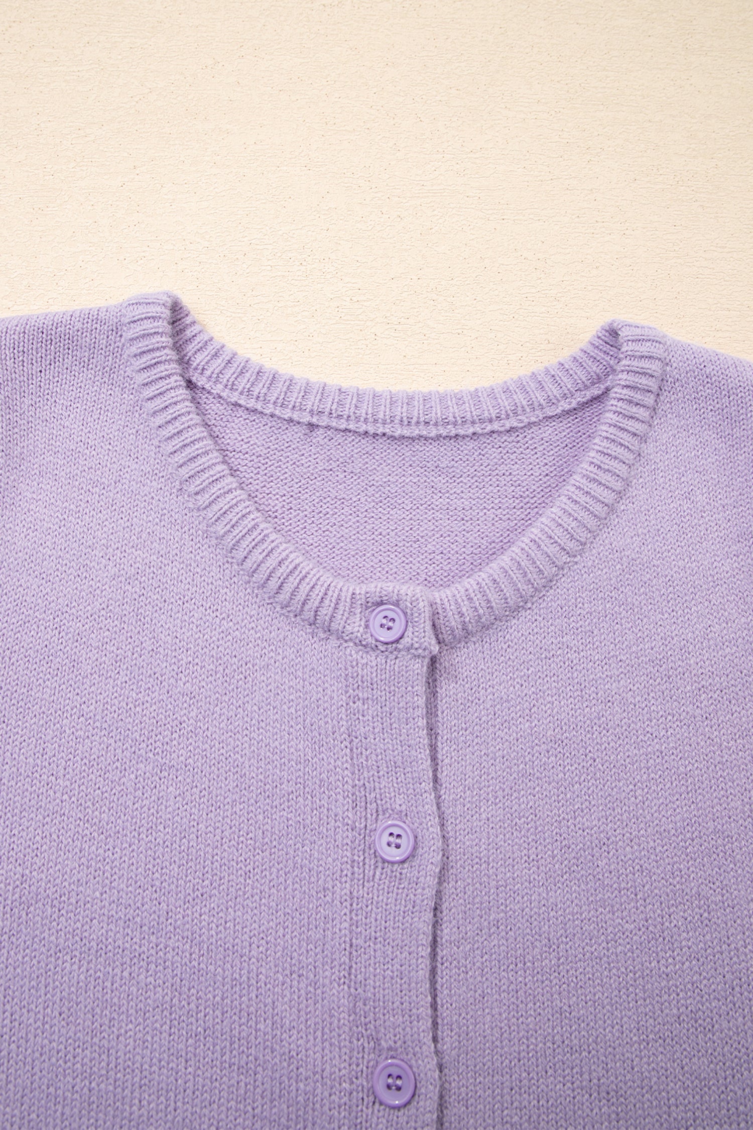 Orchid Petal Short Sleeve Soft Cardigan Sweater T Shirt