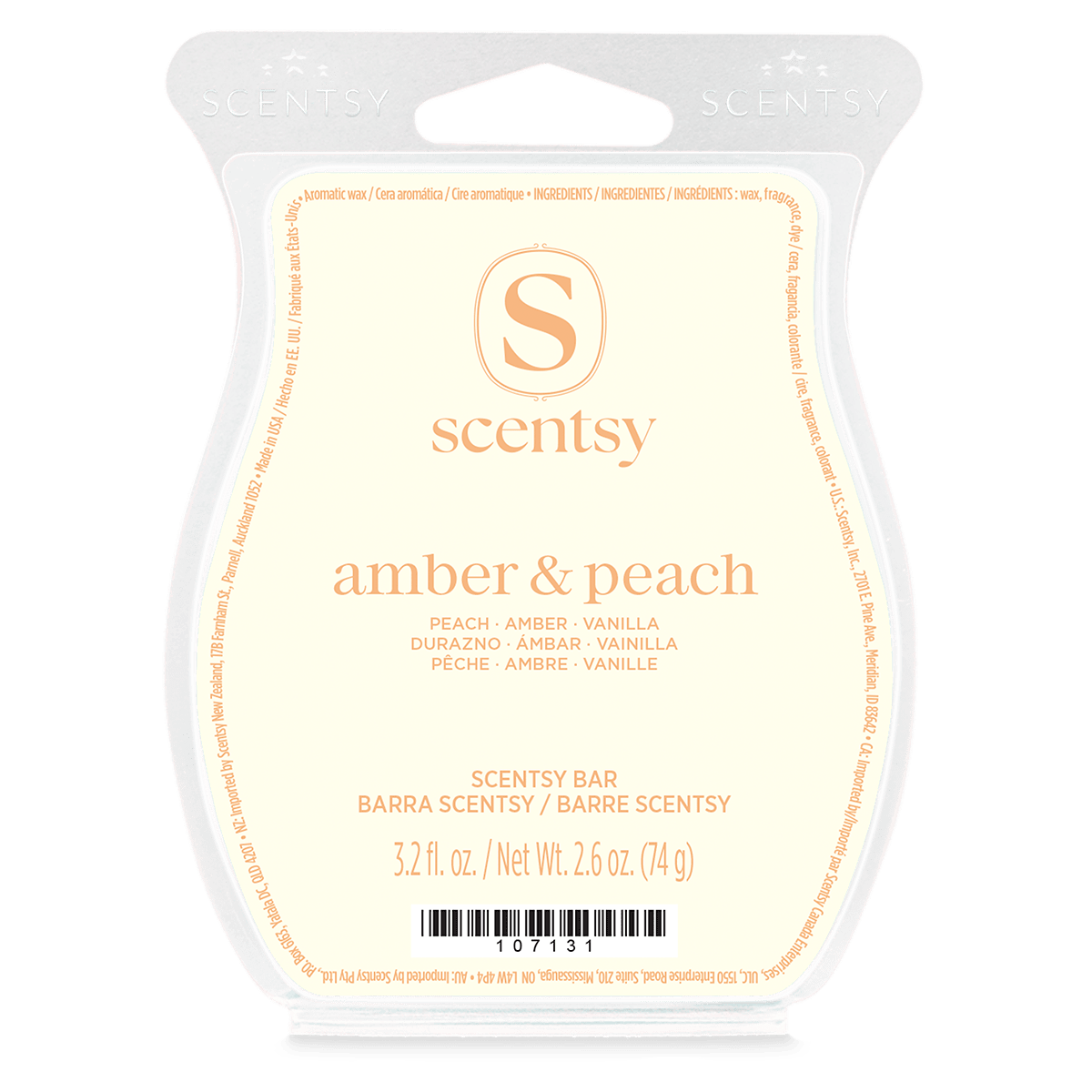 Amber & Peach Scentsy Bar