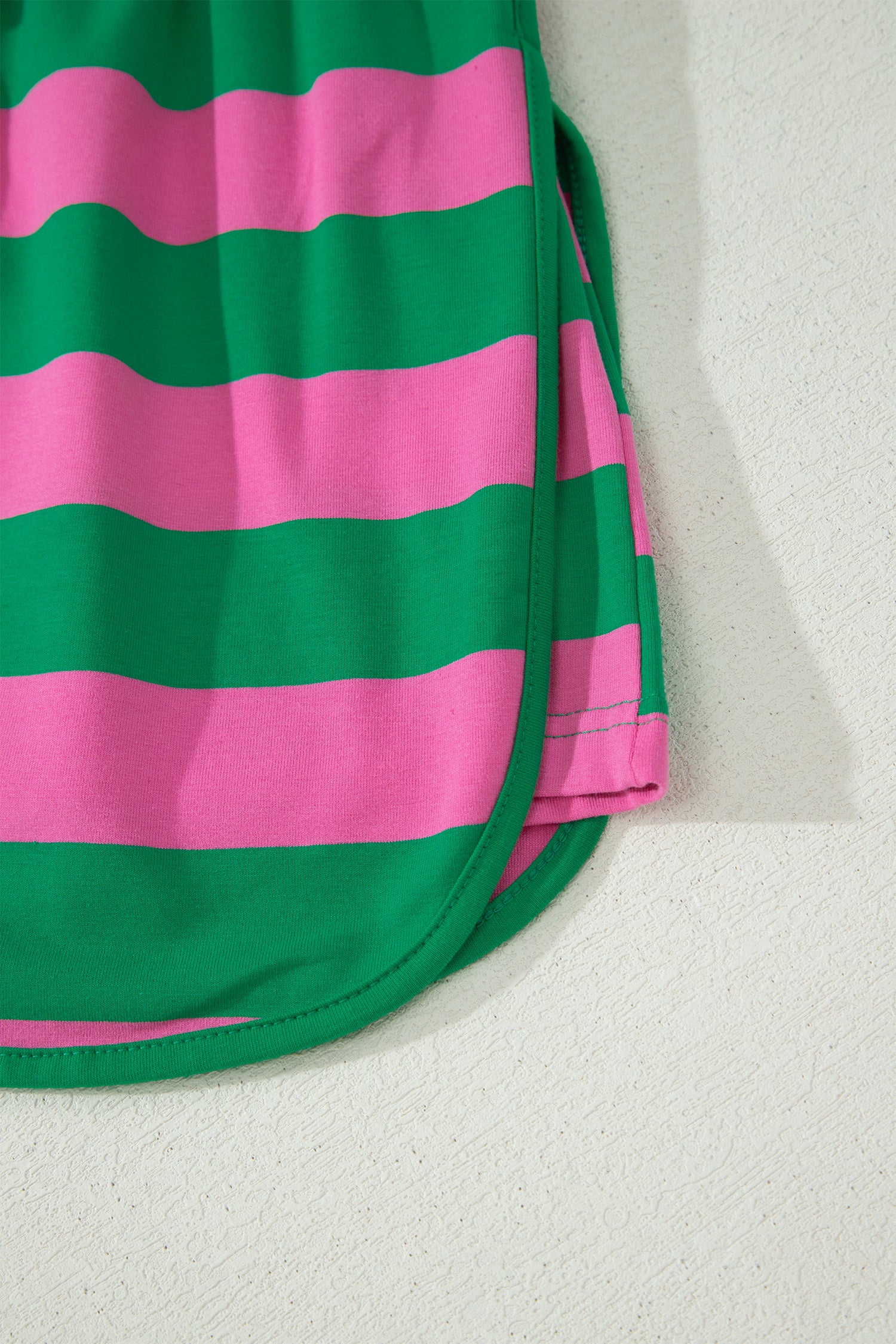 Pink Stripe Dolman Tee Drawstring Skort Athletic 2pcs Set