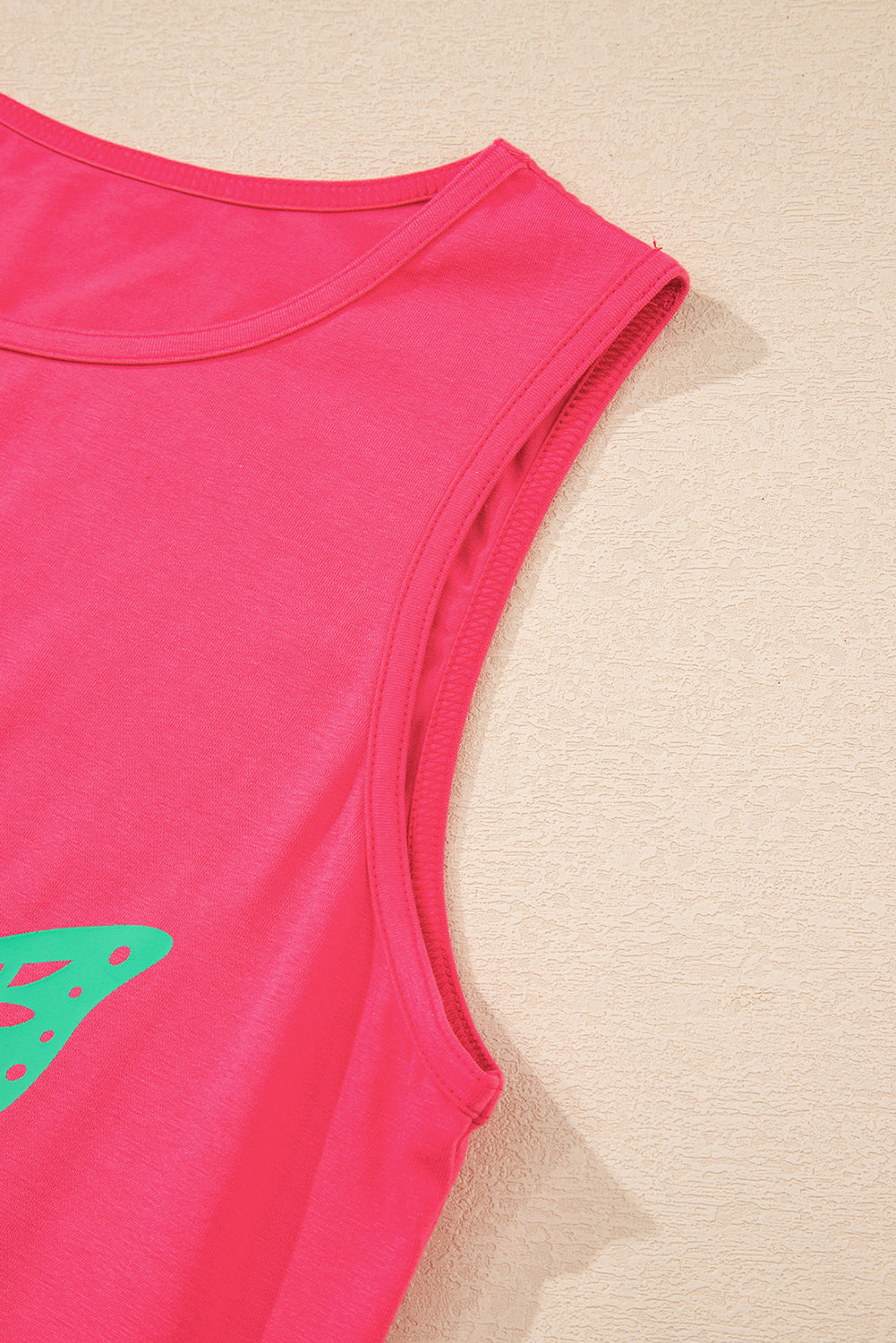 Sachet Pink Butterfly Graphic Casual Tank Top