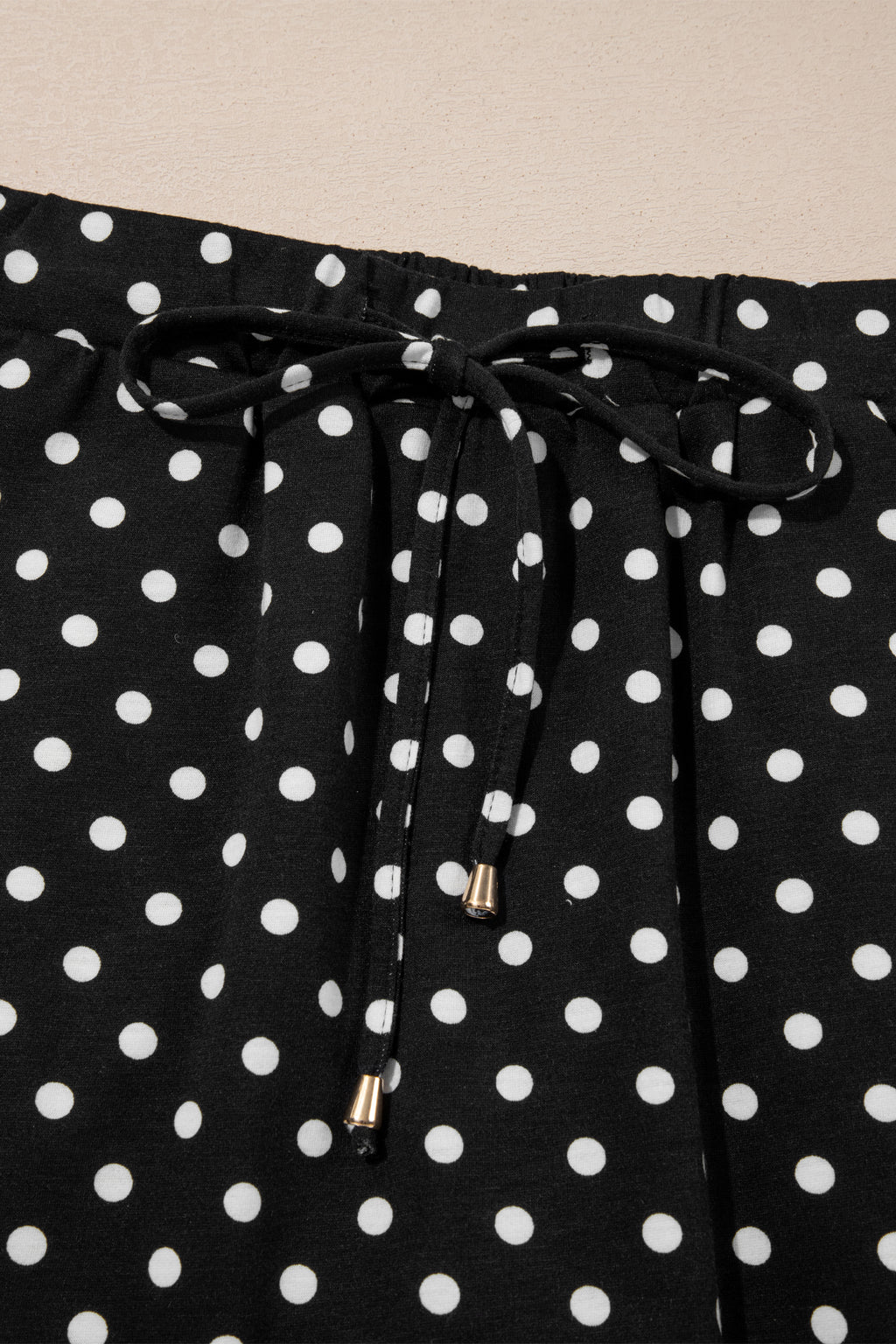 Sachet Pink Polka Dot Drawstring Casual Mini Skort